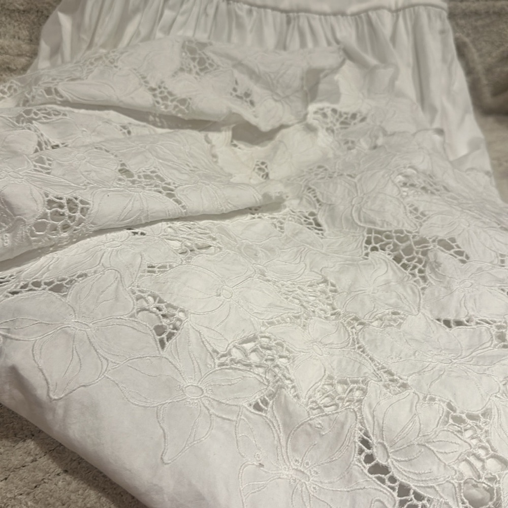 Nordstrom embroidered sleeveless mixed media sundress - Picture 4 of 6